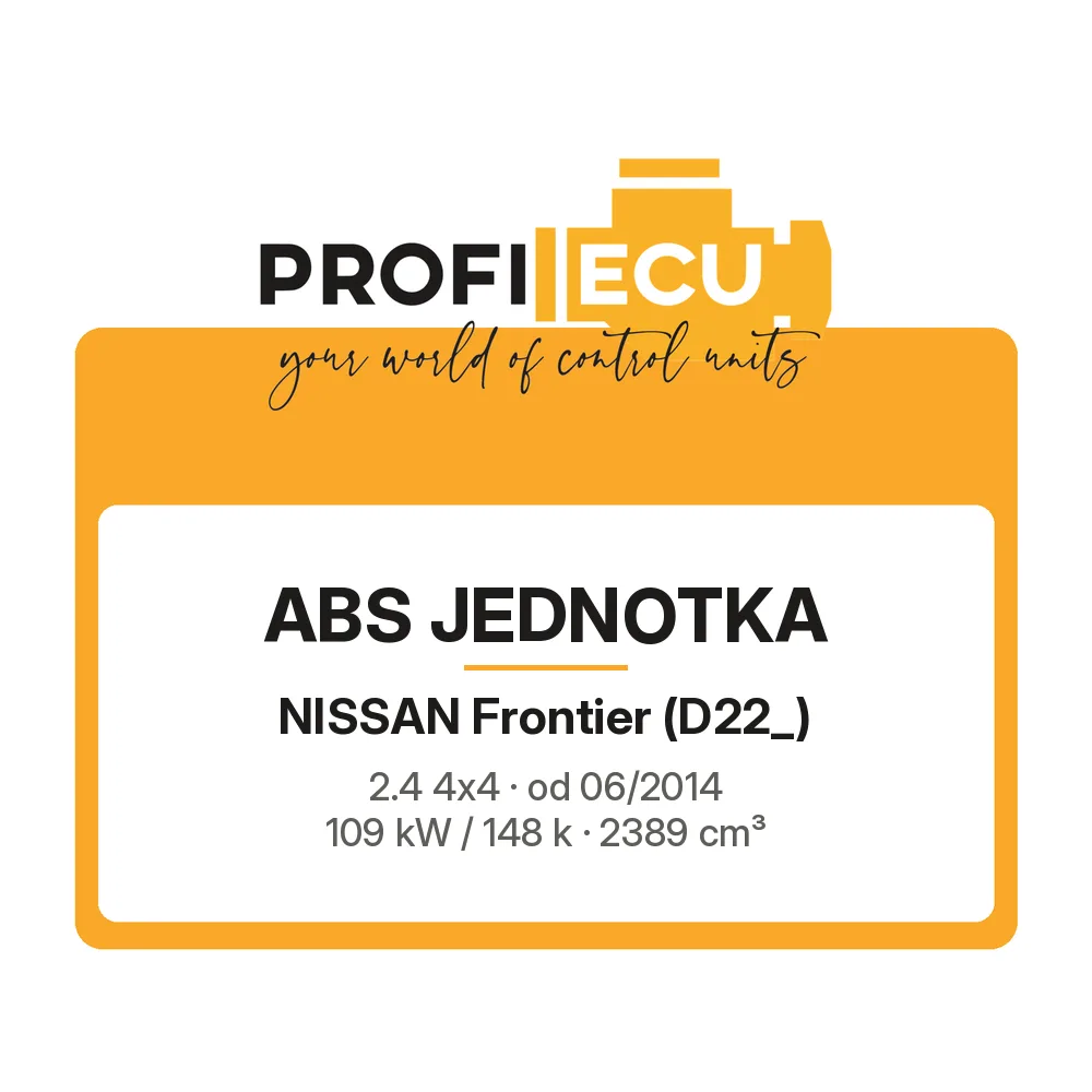 Etiketa ProfiECU: ABS jednotka pro Nissan Frontier 2.4 4x4 109 kW