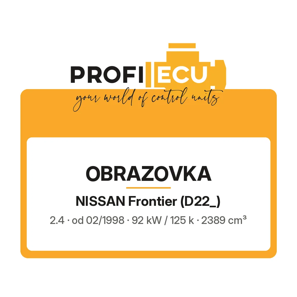Etiketa ProfiECU: Obrazovka pro Nissan Frontier 2.4 92 kW