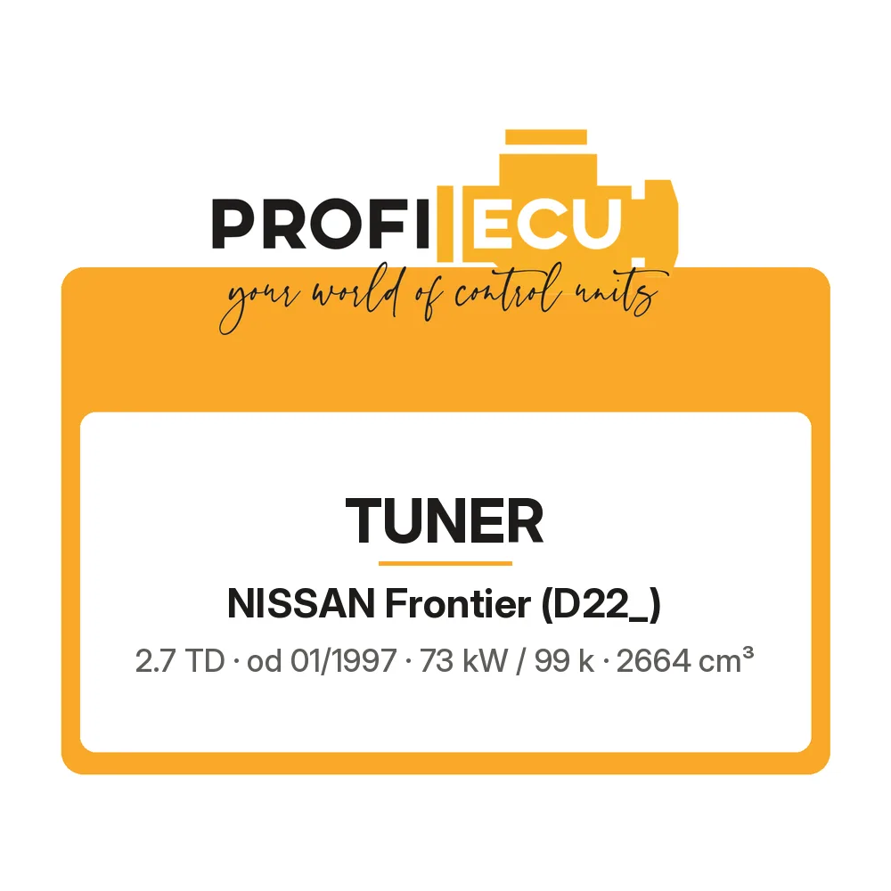 Etiketa ProfiECU: Tuner pro Nissan Frontier 2.7 TD 73 kW