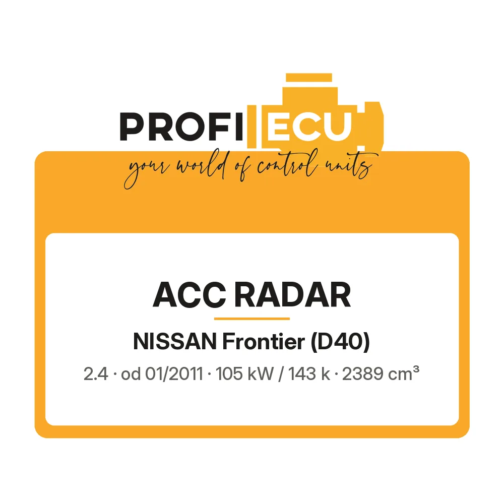 Etiketa ProfiECU: ACC Radar pro Nissan Frontier 2.4 105 kW