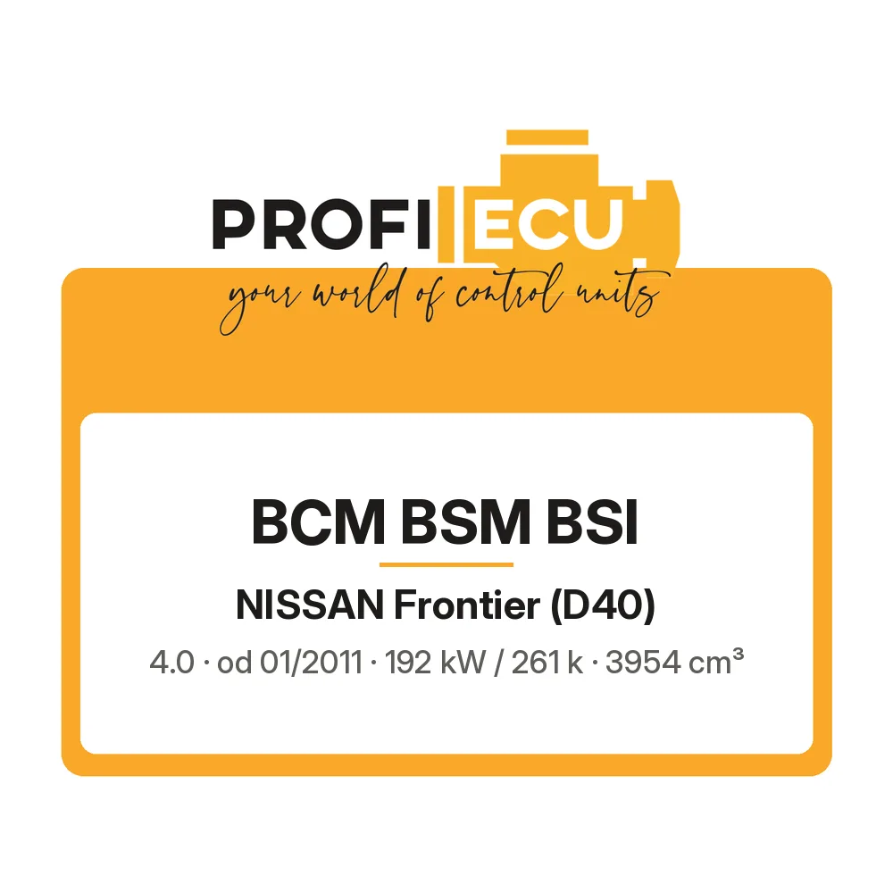 Etiketa ProfiECU: BCM BSM BSI pro Nissan Frontier 4.0 192 kW