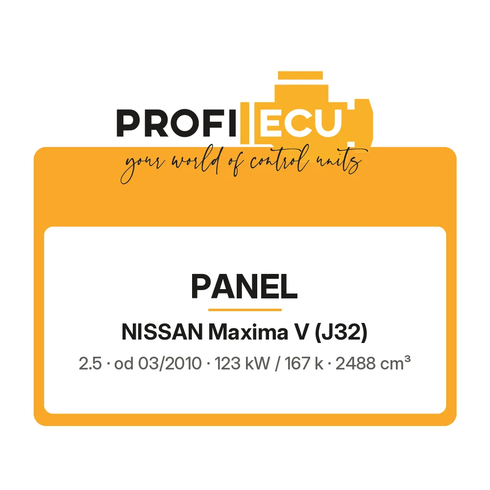 Etiketa ProfiECU: Panel pro Nissan Maxima V 2.5 123 kW