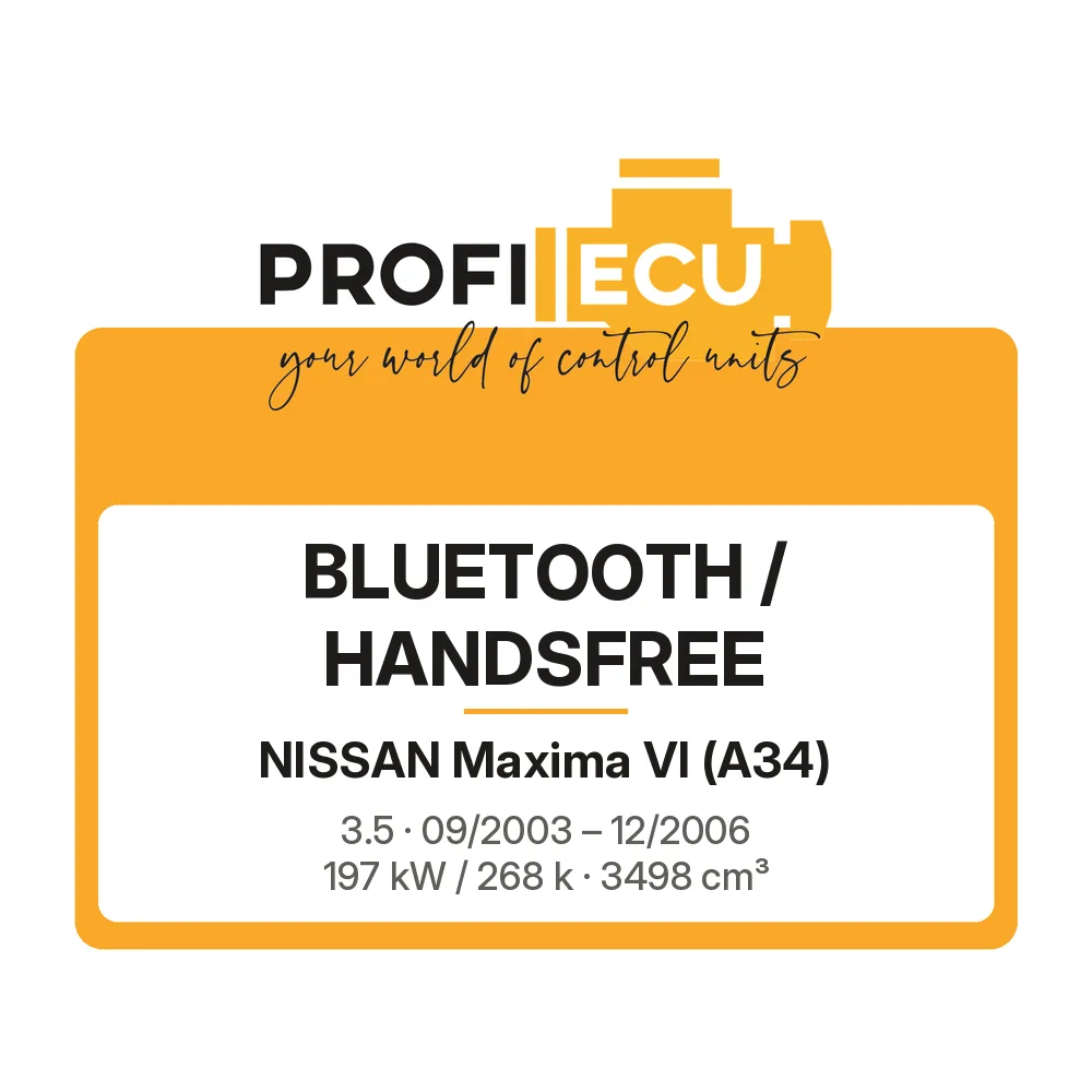 Etiketa ProfiECU: Bluetooth / Handsfree pro Nissan Maxima VI 3.5 197 kW
