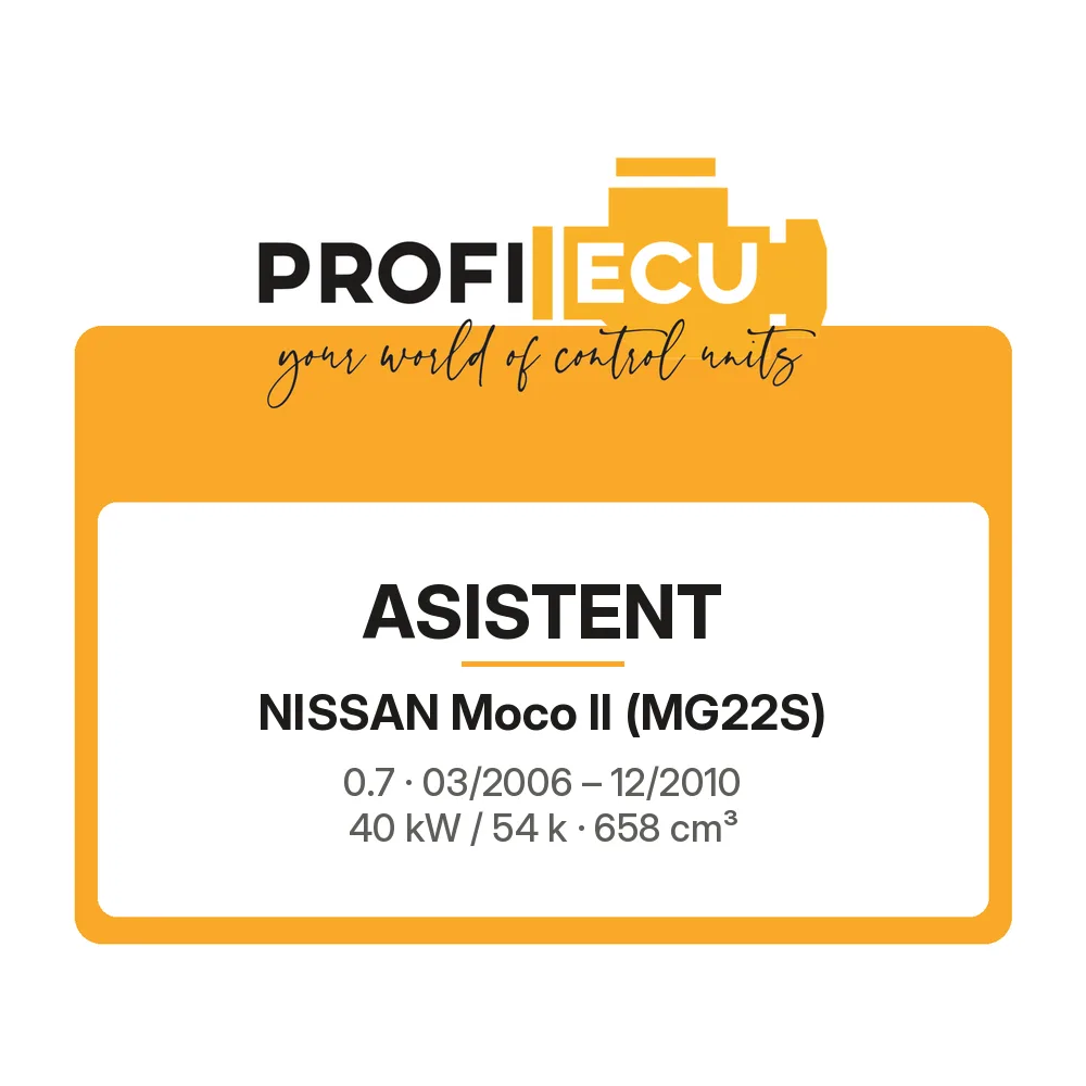 Etiketa ProfiECU: ASISTENT pro Nissan Moco II 0.7 40 kW
