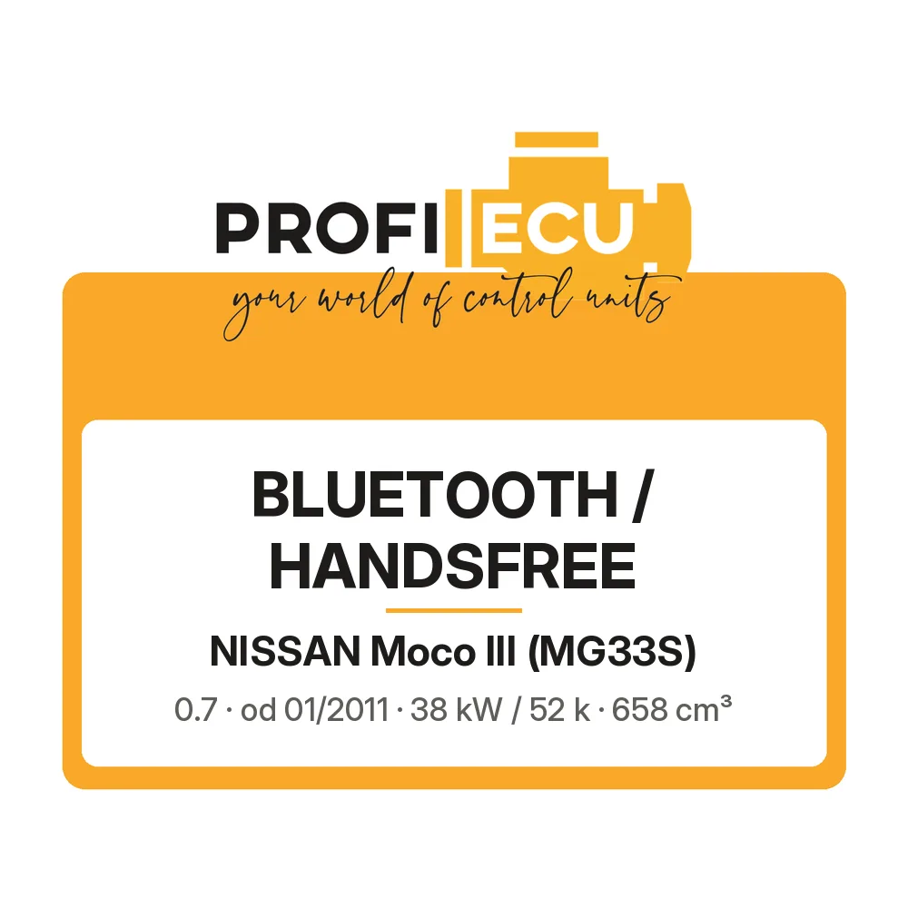 Etiketa ProfiECU: Bluetooth / Handsfree pro Nissan Moco III 0.7 38 kW