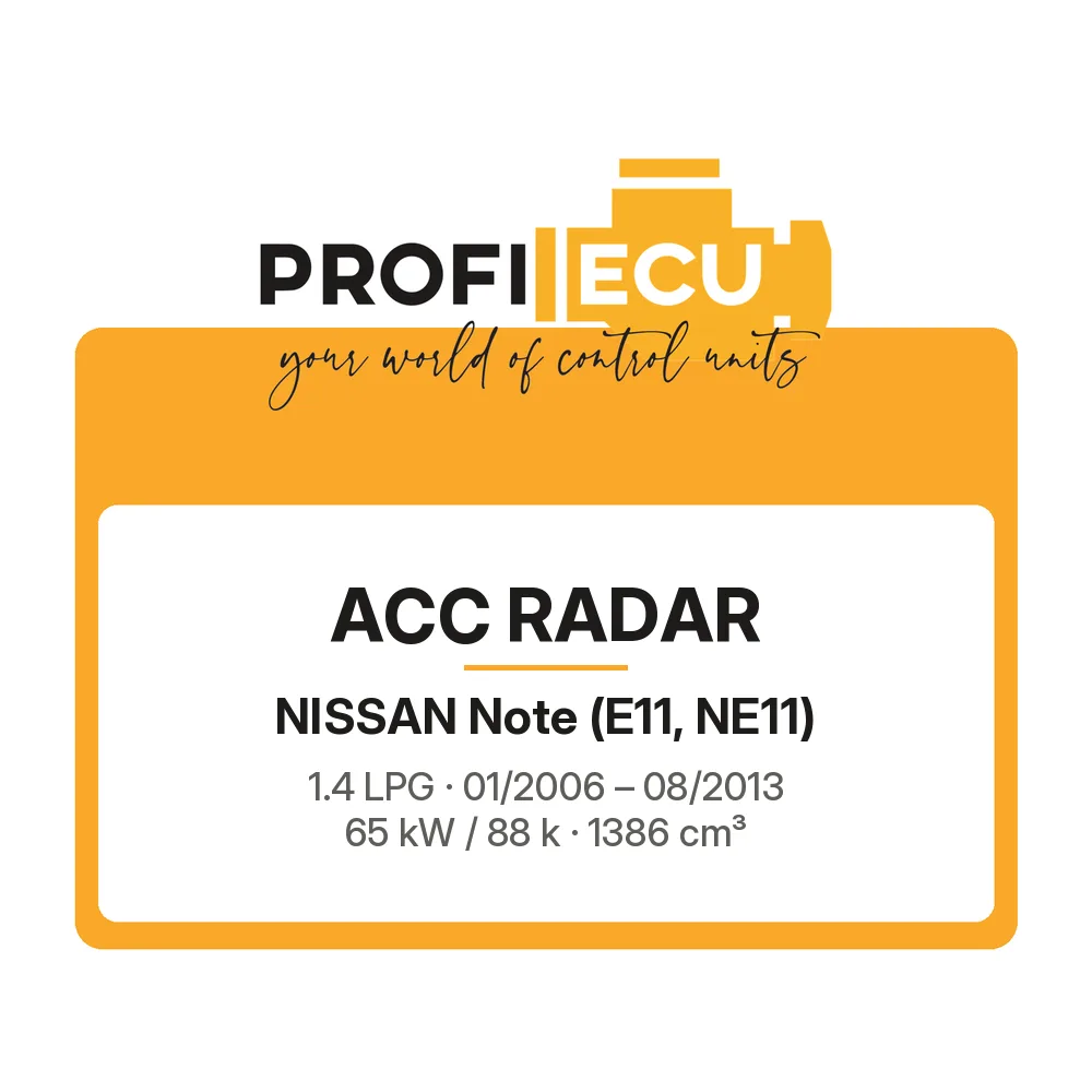 Etiketa ProfiECU: ACC Radar pro Nissan Note 1.4 LPG 65 kW