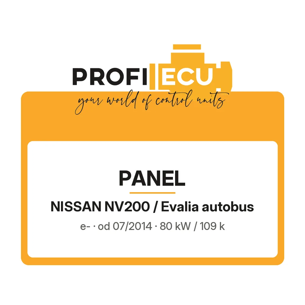Etiketa ProfiECU: Panel pro Nissan NV200 / Evalia autobus e-