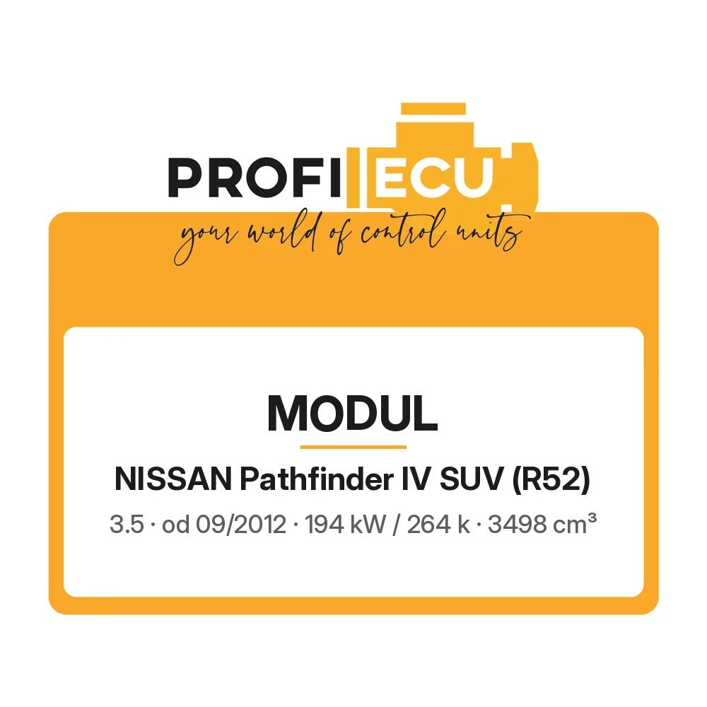 Etiketa ProfiECU: Modul pro Nissan Pathfinder IV SUV 3.5 194 kW