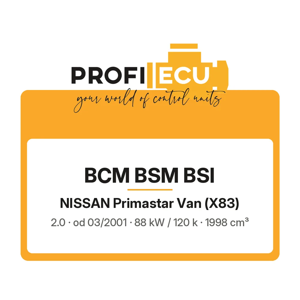 Etiketa ProfiECU: BCM BSM BSI pro Nissan Primastar Van 2.0 88 kW