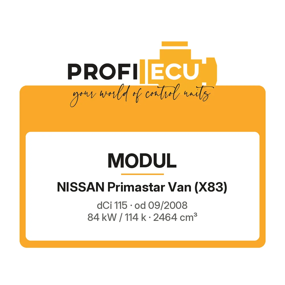Etiketa ProfiECU: Modul pro Nissan Primastar Van dCi 115 84 kW