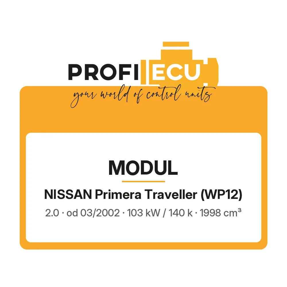 Etiketa ProfiECU: Modul pro Nissan Primera Traveller 2.0 103 kW