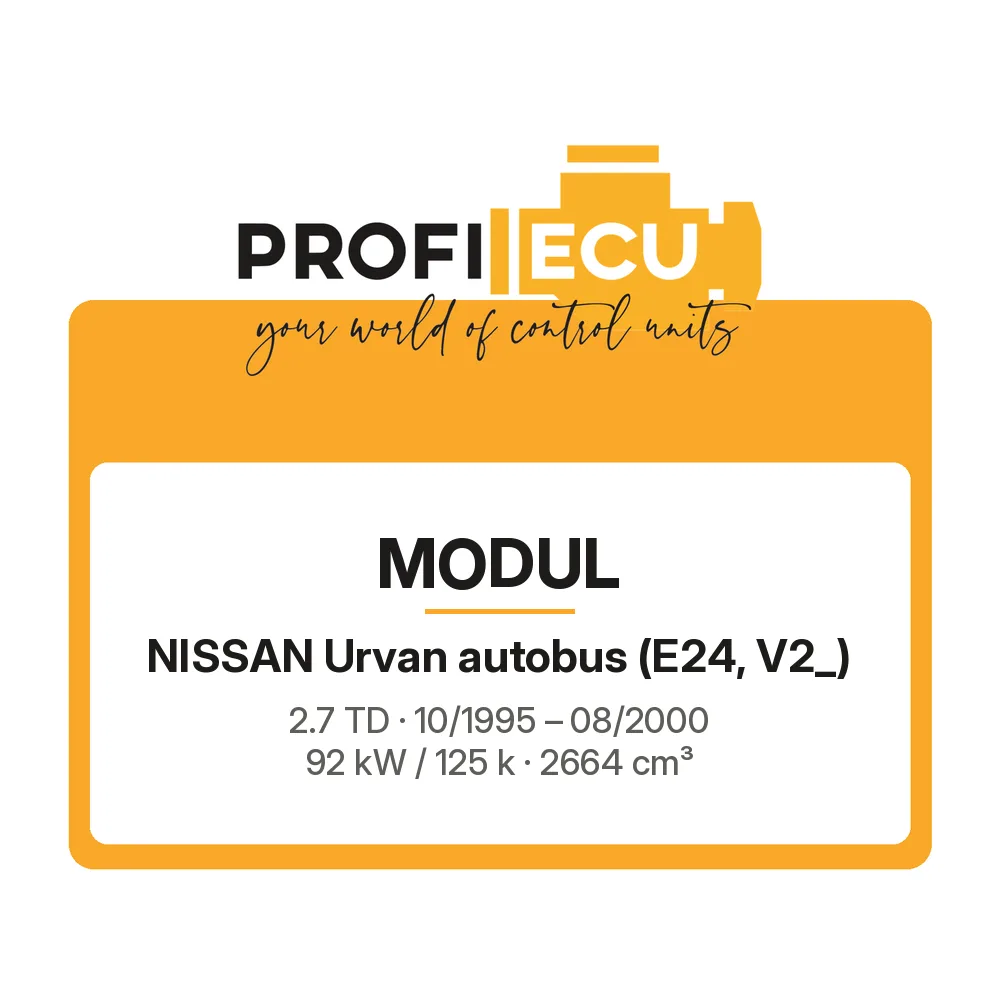 Etiketa ProfiECU: Modul pro Nissan Urvan autobus 2.7 TD 92 kW