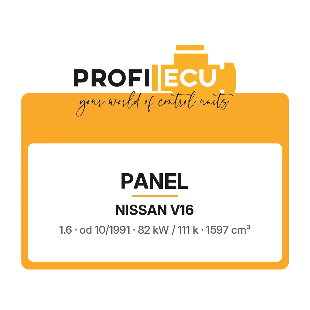 Etiketa ProfiECU: Panel pro Nissan V16 1.6 82 kW
