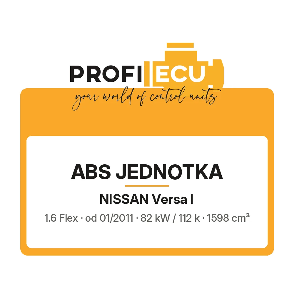 Etiketa ProfiECU: ABS jednotka pro Nissan Versa I 1.6 Flex 82 kW