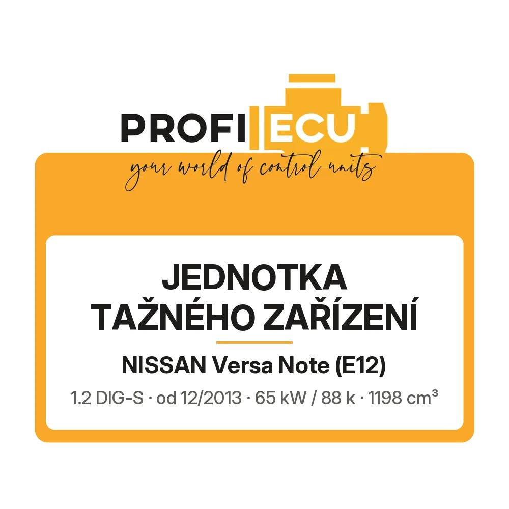 Etiketa ProfiECU: jednotka tažného zařízení pro Nissan Versa Note 1.2 DIG-S 65 kW