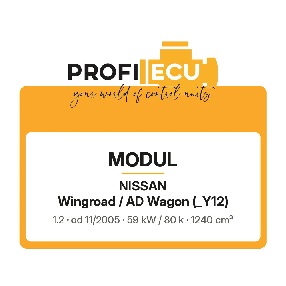 Etiketa ProfiECU: Modul pro Nissan Wingroad / AD Wagon 1.2 59 kW