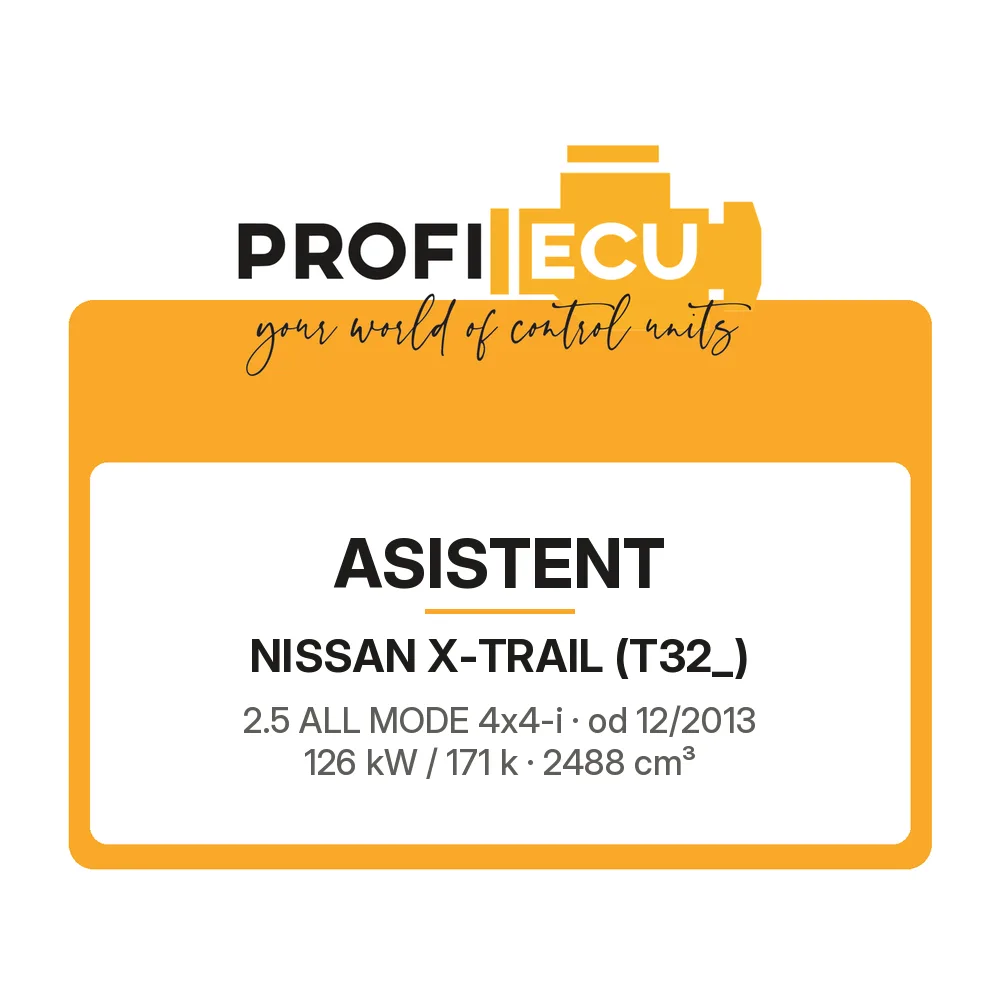 Etiketa ProfiECU: ASISTENT pro Nissan X-TRAIL 2.5 ALL MODE 4x4-i 126 kW