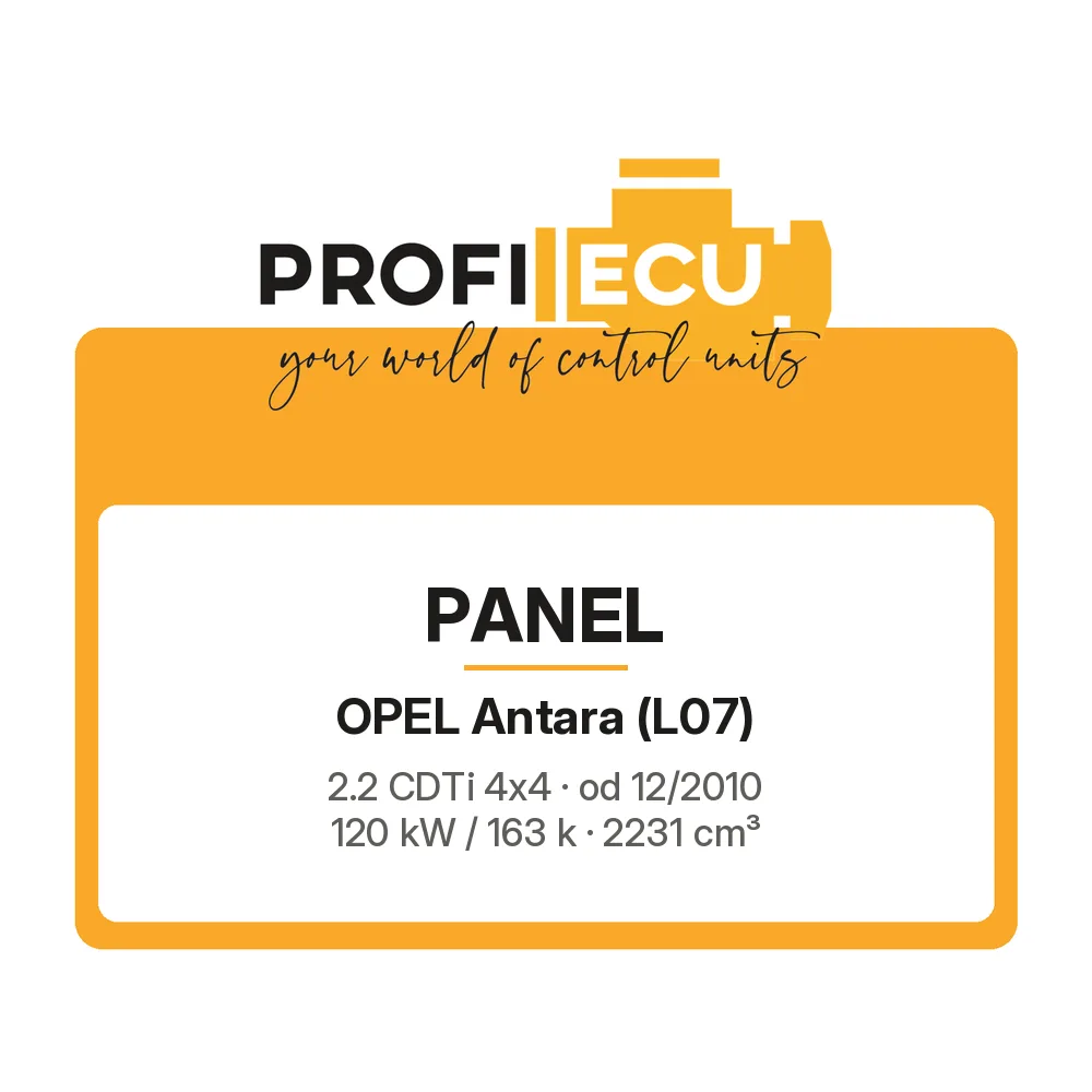 Etiketa ProfiECU: Panel pro Opel Antara 2.2 CDTi 4x4 120 kW