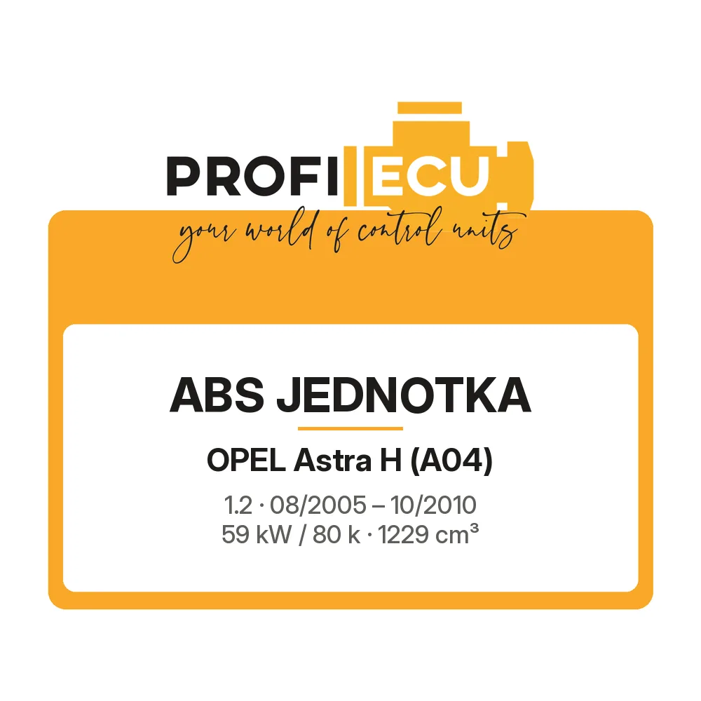 Etiketa ProfiECU: ABS jednotka pro Opel Astra H 1.2 59 kW