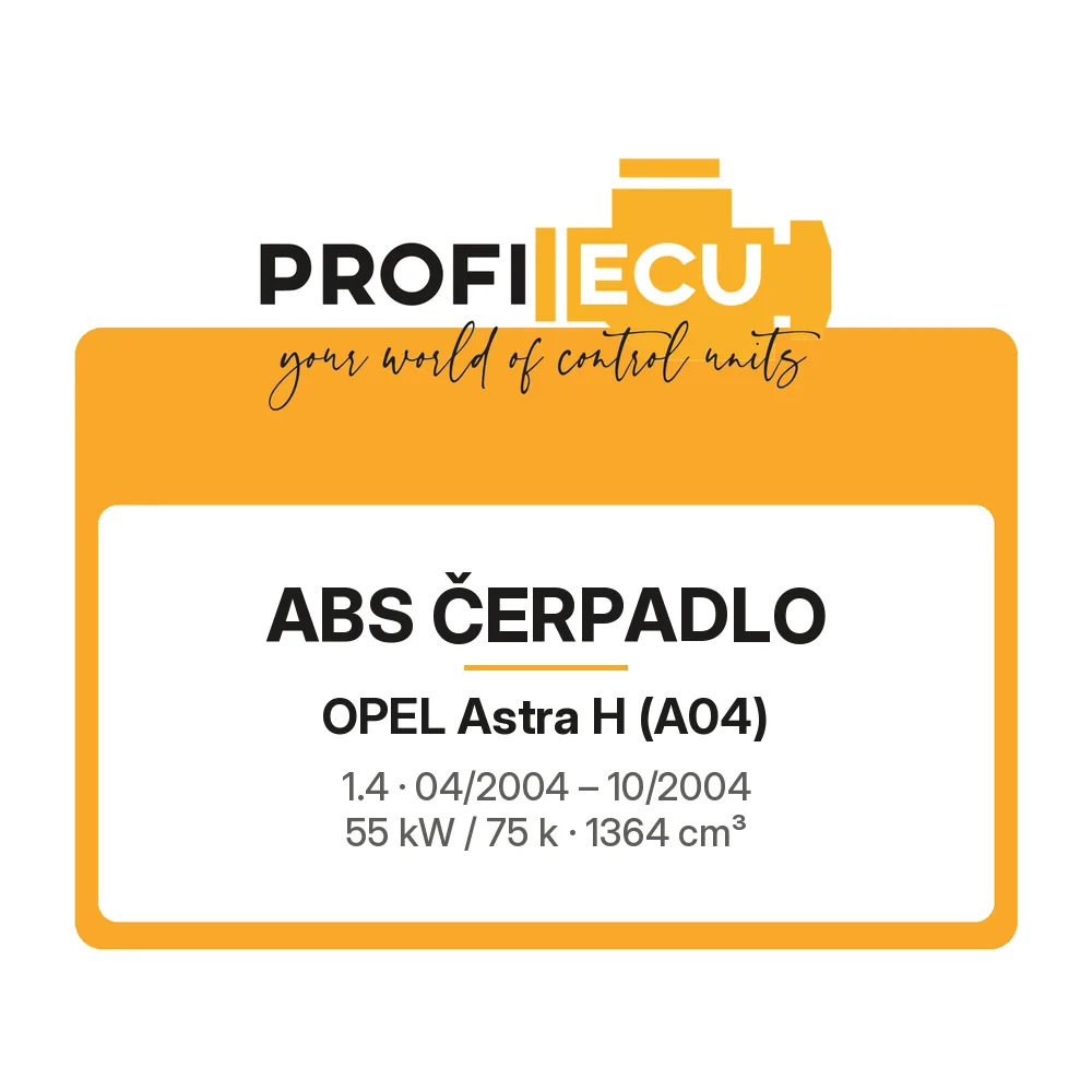 Etiketa ProfiECU: ABS čerpadlo pro Opel Astra H 1.4 55 kW