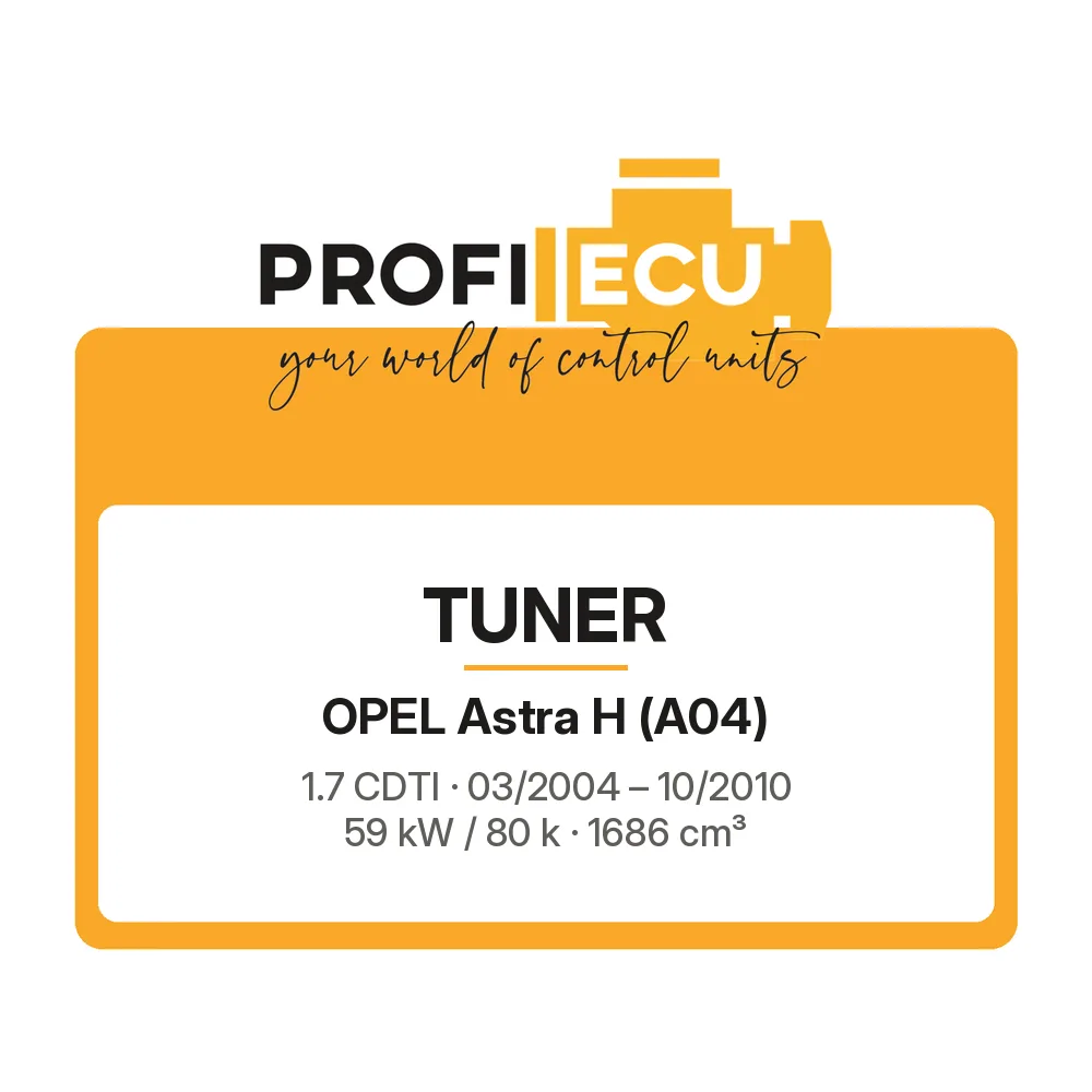 Etiketa ProfiECU: Tuner pro Opel Astra H 1.7 CDTI 59 kW