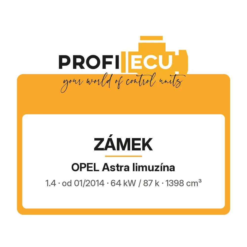 Etiketa ProfiECU: Zámek pro Opel Astra limuzína 1.4 64 kW