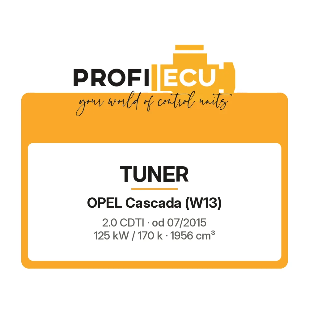 Etiketa ProfiECU: Tuner pro Opel Cascada 2.0 CDTI 125 kW