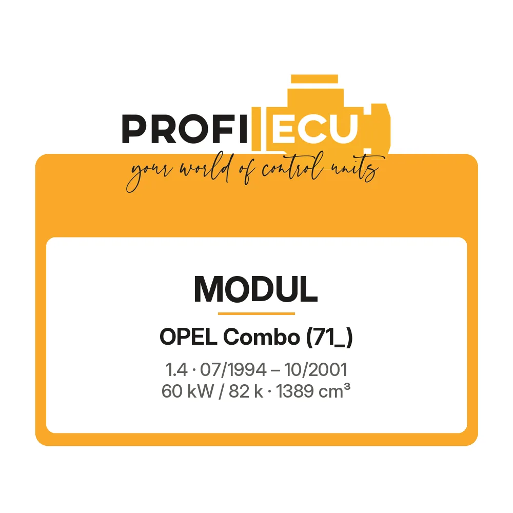 Etiketa ProfiECU: Modul pro Opel Combo 1.4 60 kW