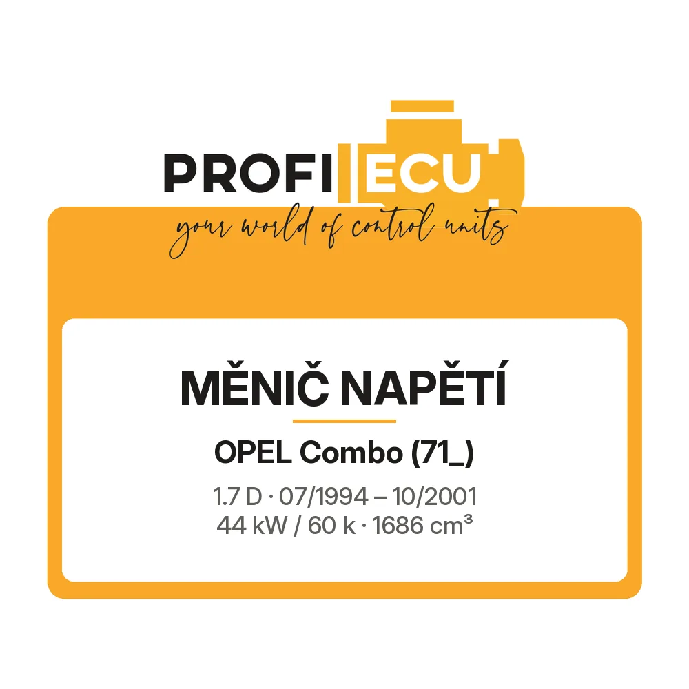 Etiketa ProfiECU: Měnič napětí pro Opel Combo 1.7 D 44 kW