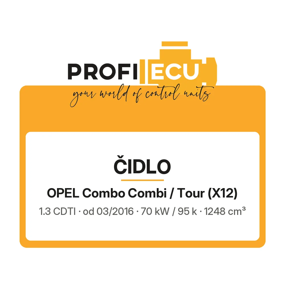 Etiketa ProfiECU: Čidlo pro Opel Combo Combi / Tour 1.3 CDTI 70 kW