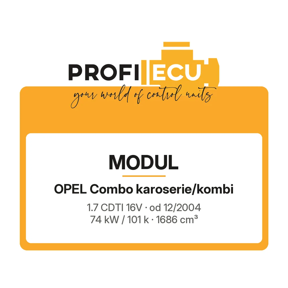 Etiketa ProfiECU: Modul pro Opel Combo karoserie/kombi 1.7 CDTI 16V 74 kW
