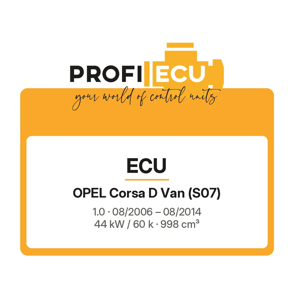 Etiketa ProfiECU: ECU pro Opel Corsa D Van 1.0 44 kW