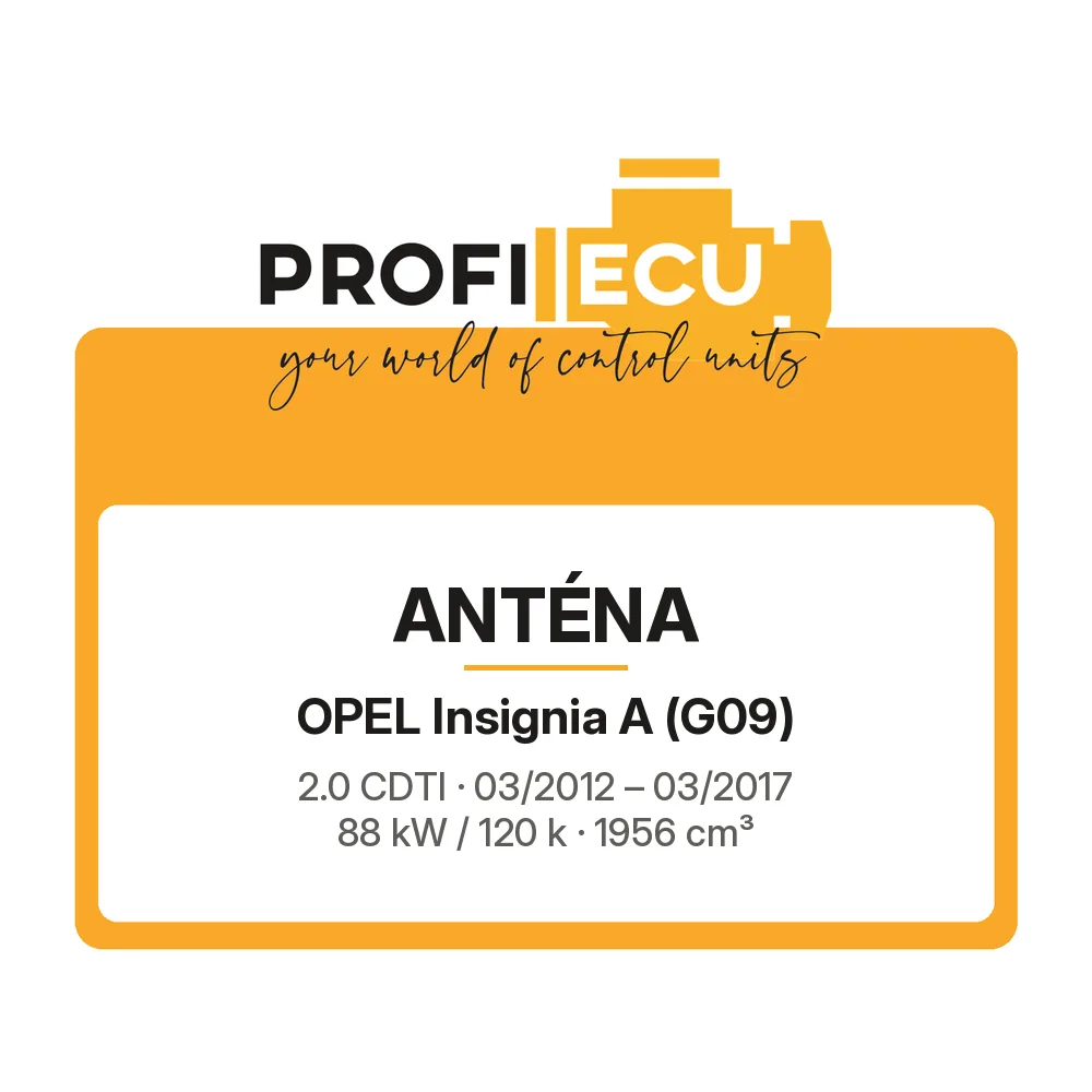 Etiketa ProfiECU: Anténa pro Opel Insignia A 2.0 CDTI 88 kW
