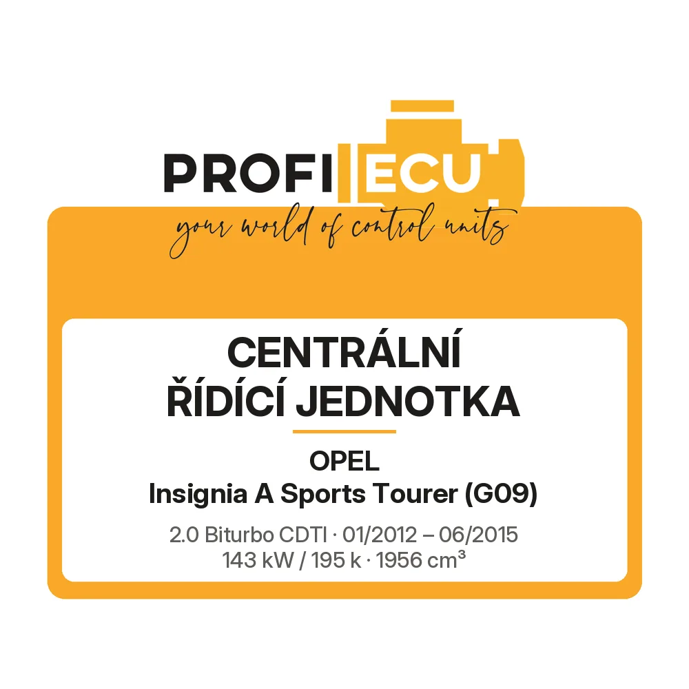 Etiketa ProfiECU: Centrální řídící jednotka pro Opel Insignia A Sports Tourer 2.0 Biturbo CDTI 143 kW