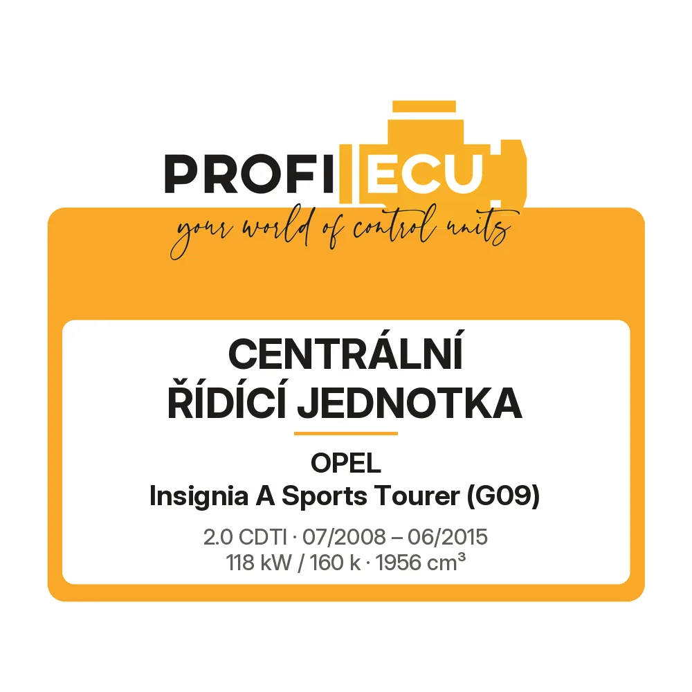 Etiketa ProfiECU: Centrální řídící jednotka pro Opel Insignia A Sports Tourer 2.0 CDTI 118 kW