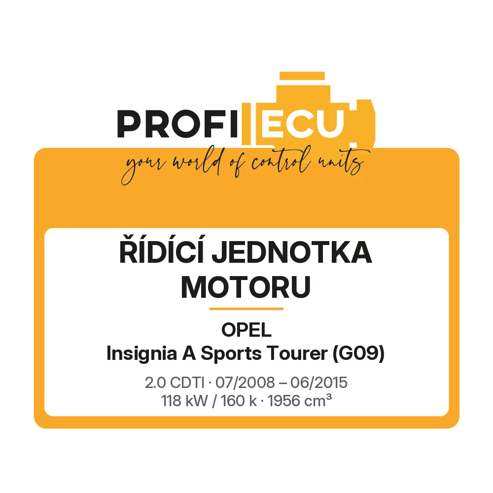 Etiketa ProfiECU: Řídící jednotka motoru pro Opel Insignia A Sports Tourer 2.0 CDTI 118 kW