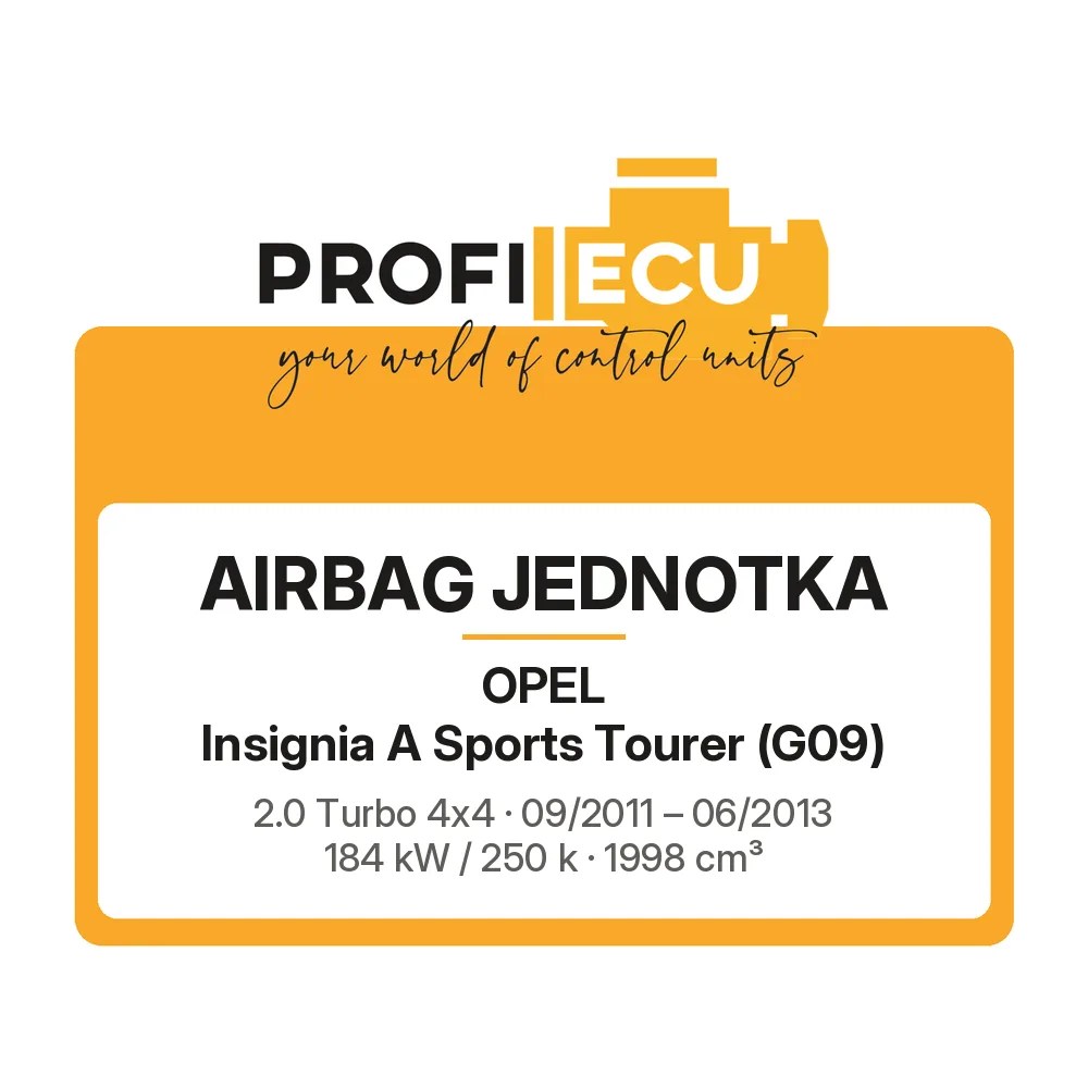 Etiketa ProfiECU: Airbag jednotka pro Opel Insignia A Sports Tourer 2.0 Turbo 4x4 184 kW