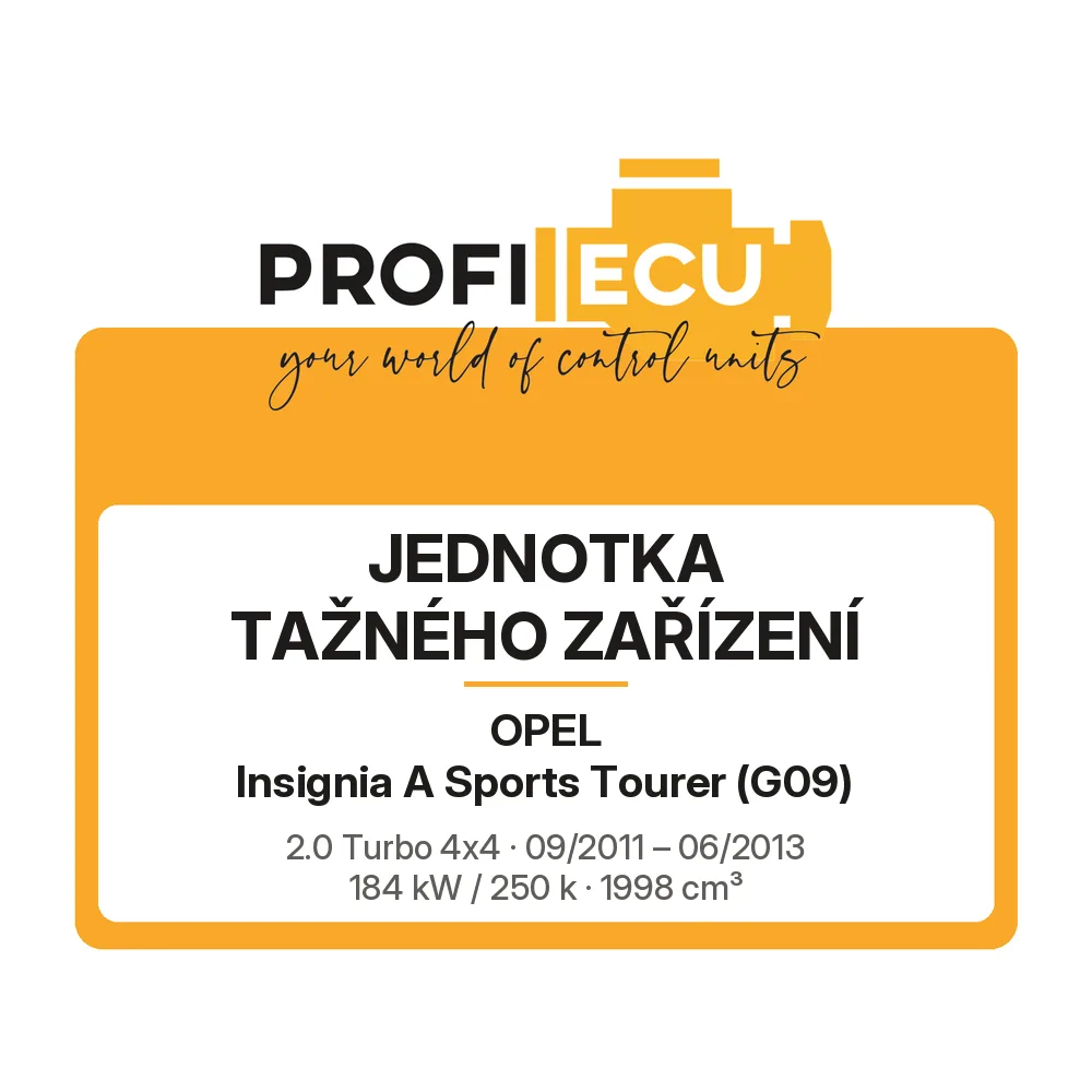 Etiketa ProfiECU: jednotka tažného zařízení pro Opel Insignia A Sports Tourer 2.0 Turbo 4x4 184 kW