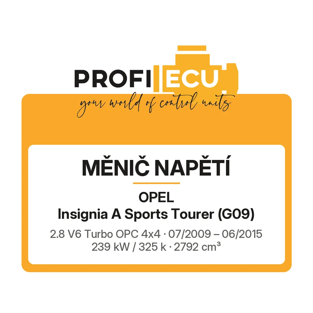 Etiketa ProfiECU: Měnič napětí pro Opel Insignia A Sports Tourer 2.8 V6 Turbo OPC 4x4 239 kW