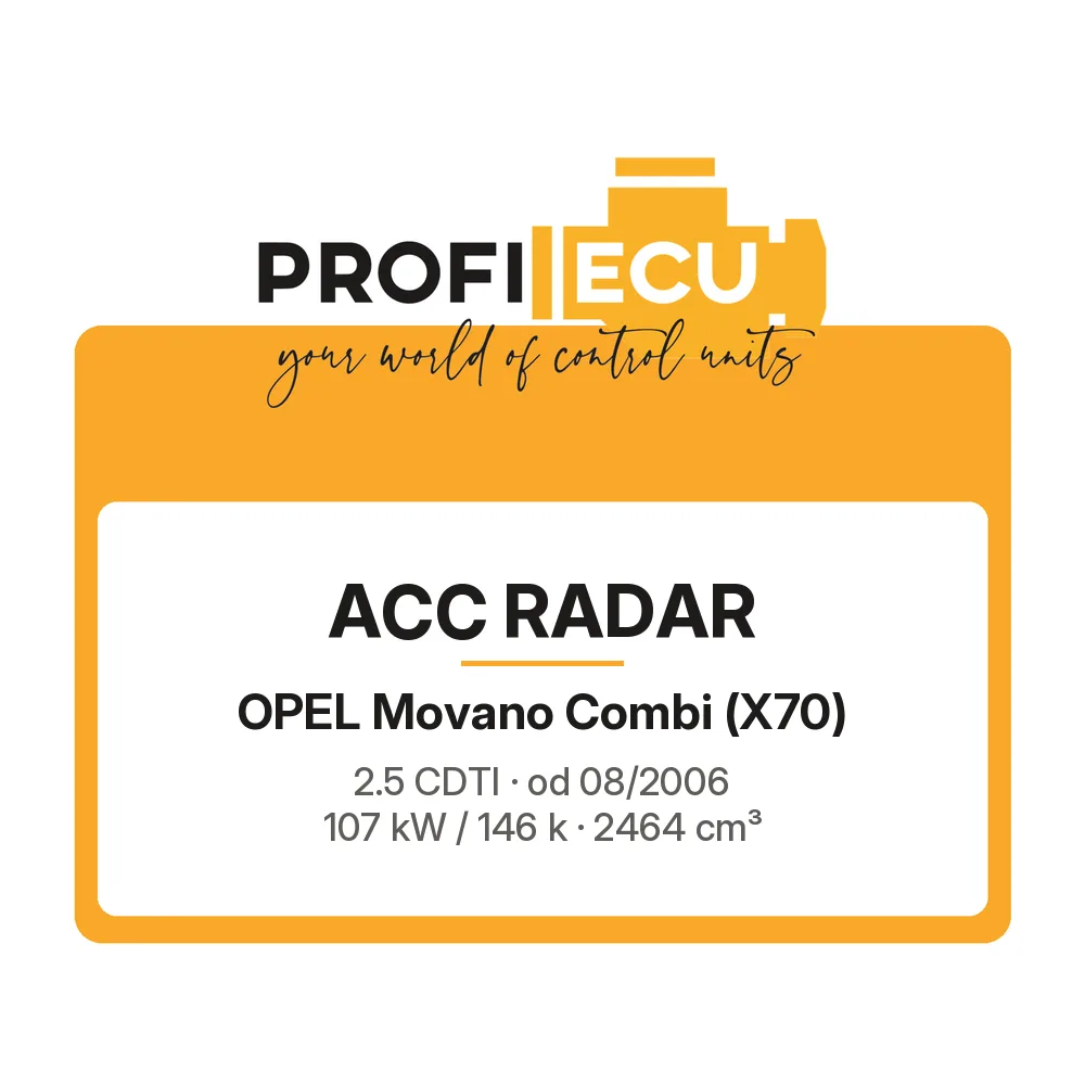 Etiketa ProfiECU: ACC Radar pro Opel Movano Combi 2.5 CDTI 107 kW