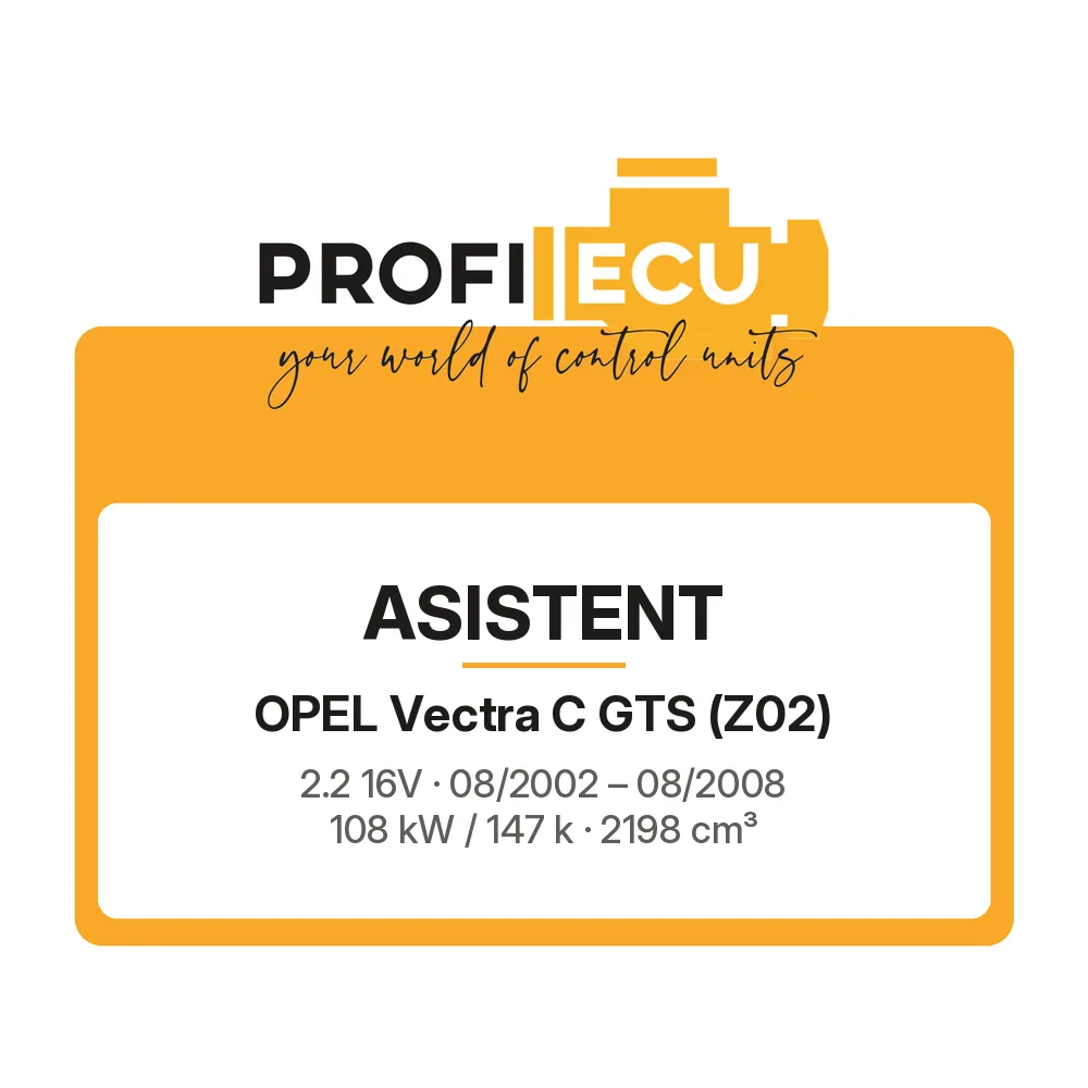 Etiketa ProfiECU: ASISTENT pro Opel Vectra C GTS 2.2 16V 108 kW