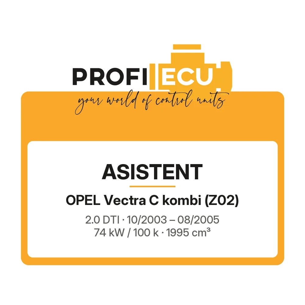 Etiketa ProfiECU: ASISTENT pro Opel Vectra C kombi 2.0 DTI 74 kW
