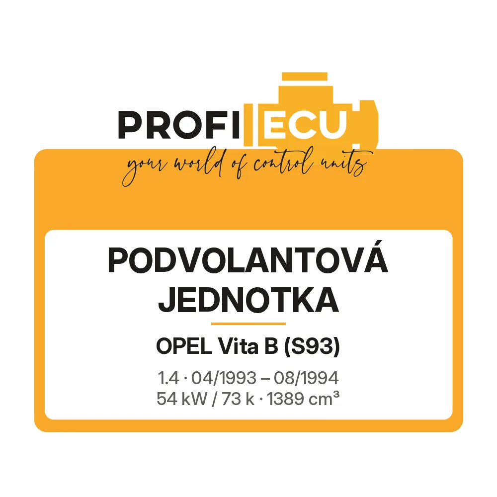 Etiketa ProfiECU: Podvolantová jednotka pro Opel Vita B 1.4 54 kW