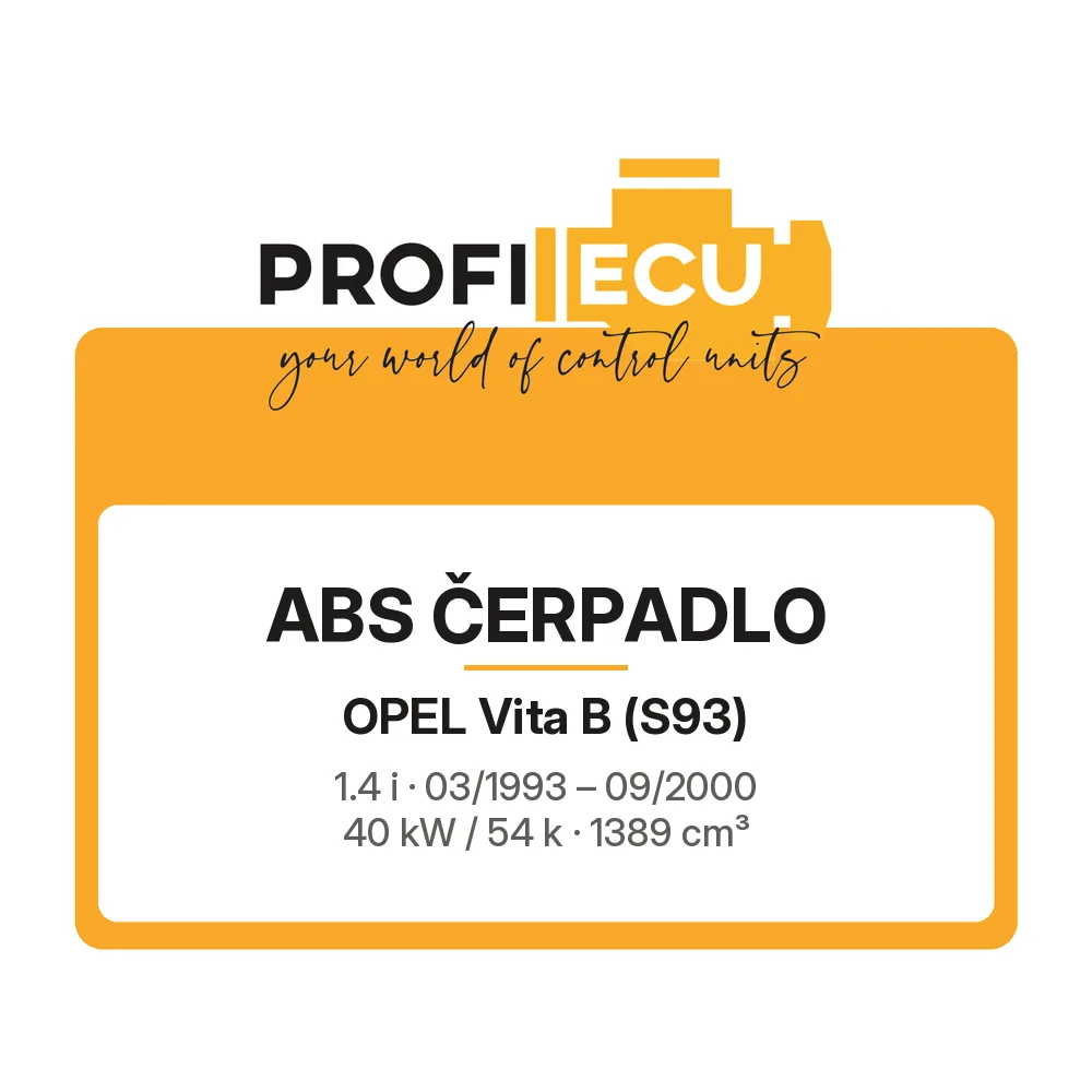 Etiketa ProfiECU: ABS čerpadlo pro Opel Vita B 1.4 i 40 kW