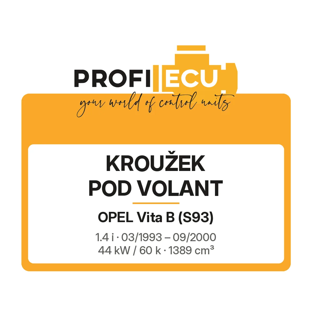 Etiketa ProfiECU: Kroužek pod volant pro Opel Vita B 1.4 i 44 kW