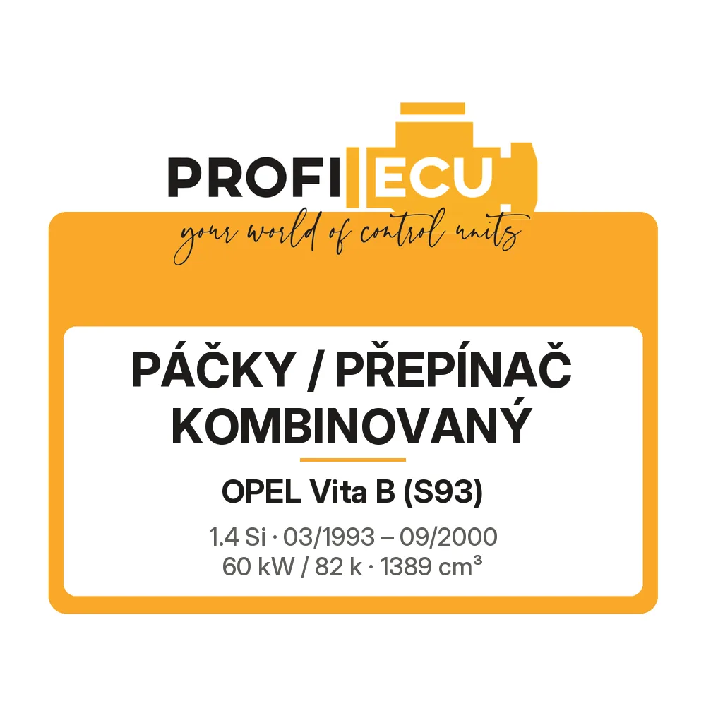 Etiketa ProfiECU: Páčky / Přepínač kombinovaný pro Opel Vita B 1.4 Si 60 kW