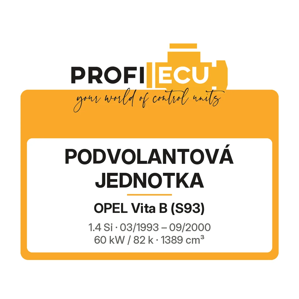 Etiketa ProfiECU: Podvolantová jednotka pro Opel Vita B 1.4 Si 60 kW