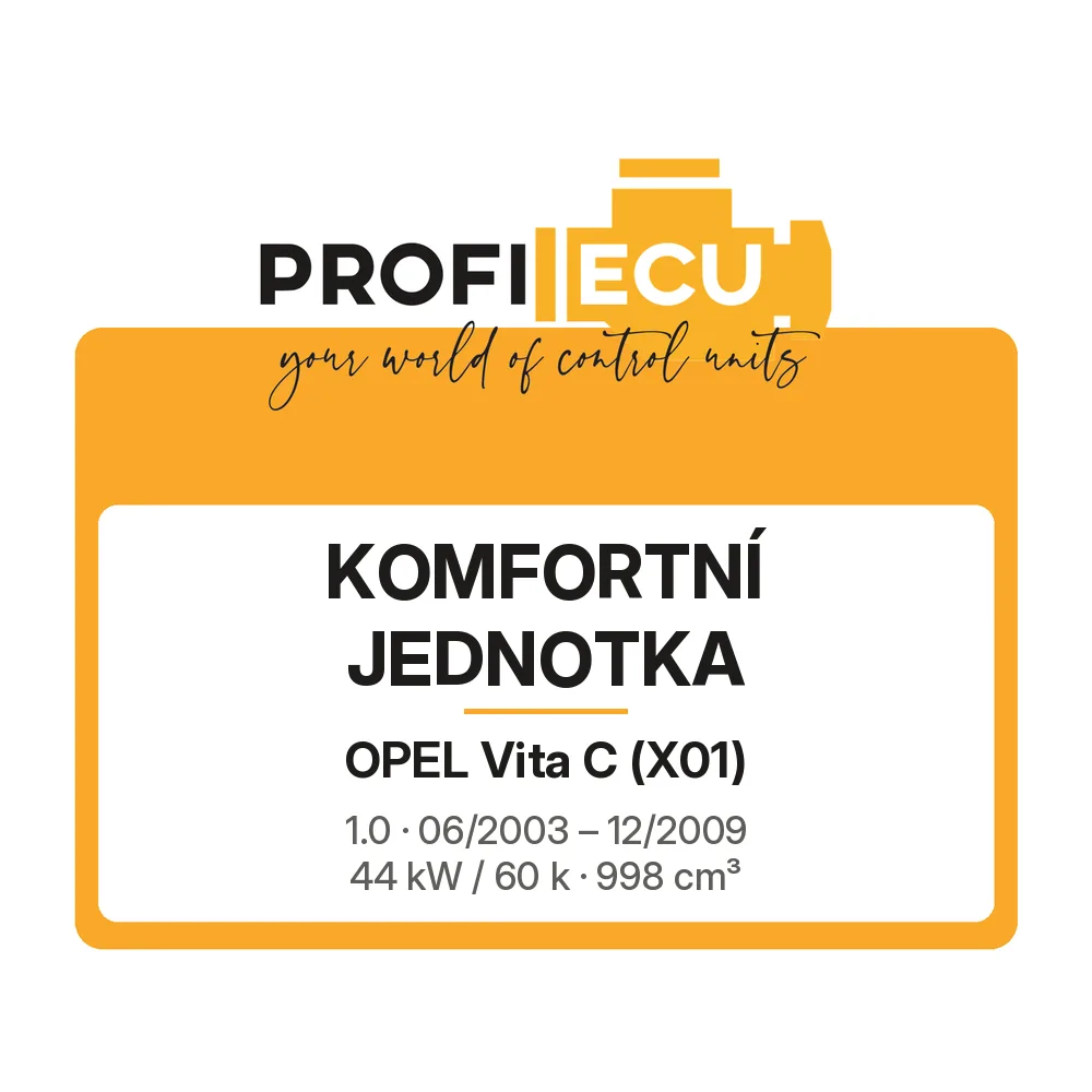 Etiketa ProfiECU: Komfortní jednotka pro Opel Vita C 1.0 44 kW