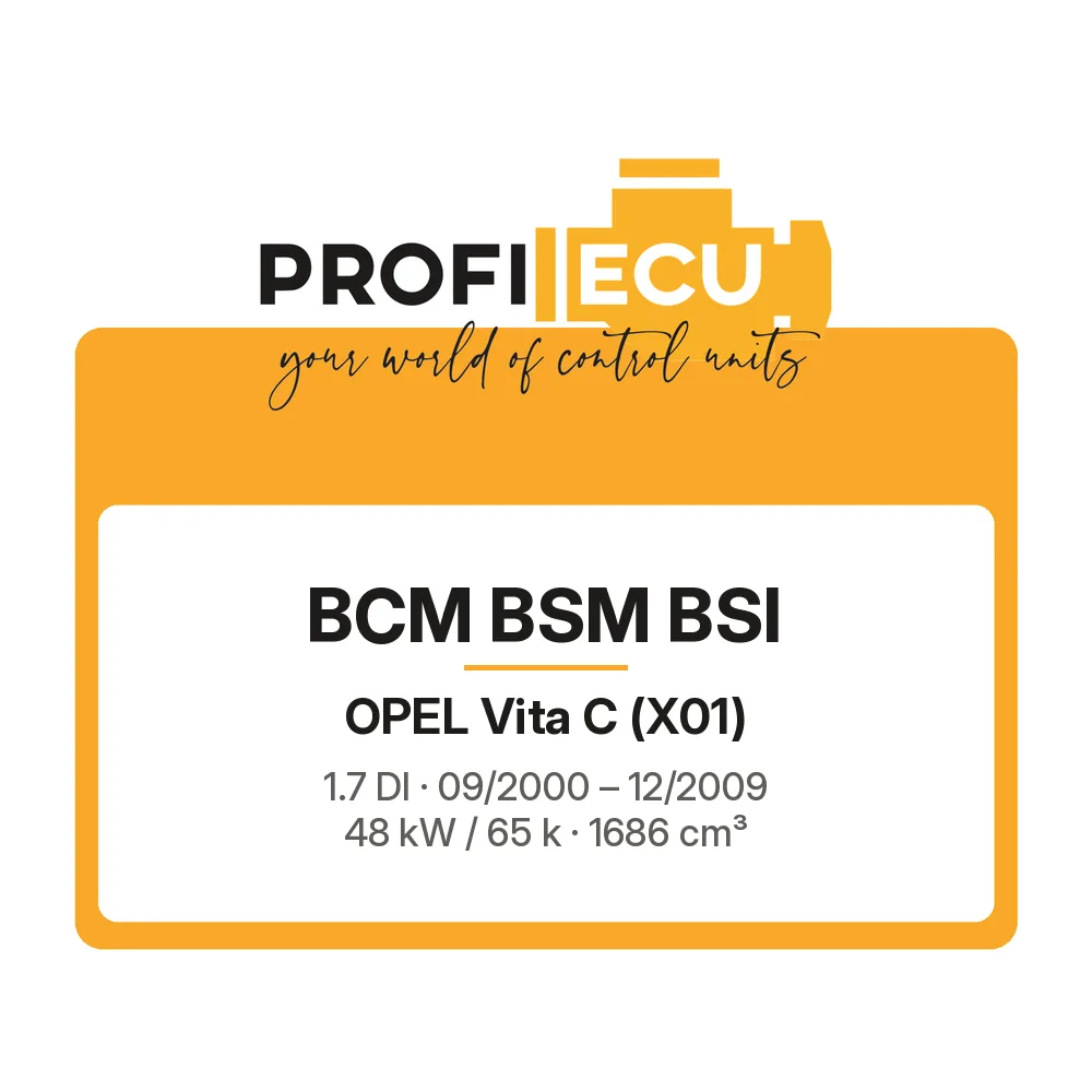 Etiketa ProfiECU: BCM BSM BSI pro Opel Vita C 1.7 DI 48 kW
