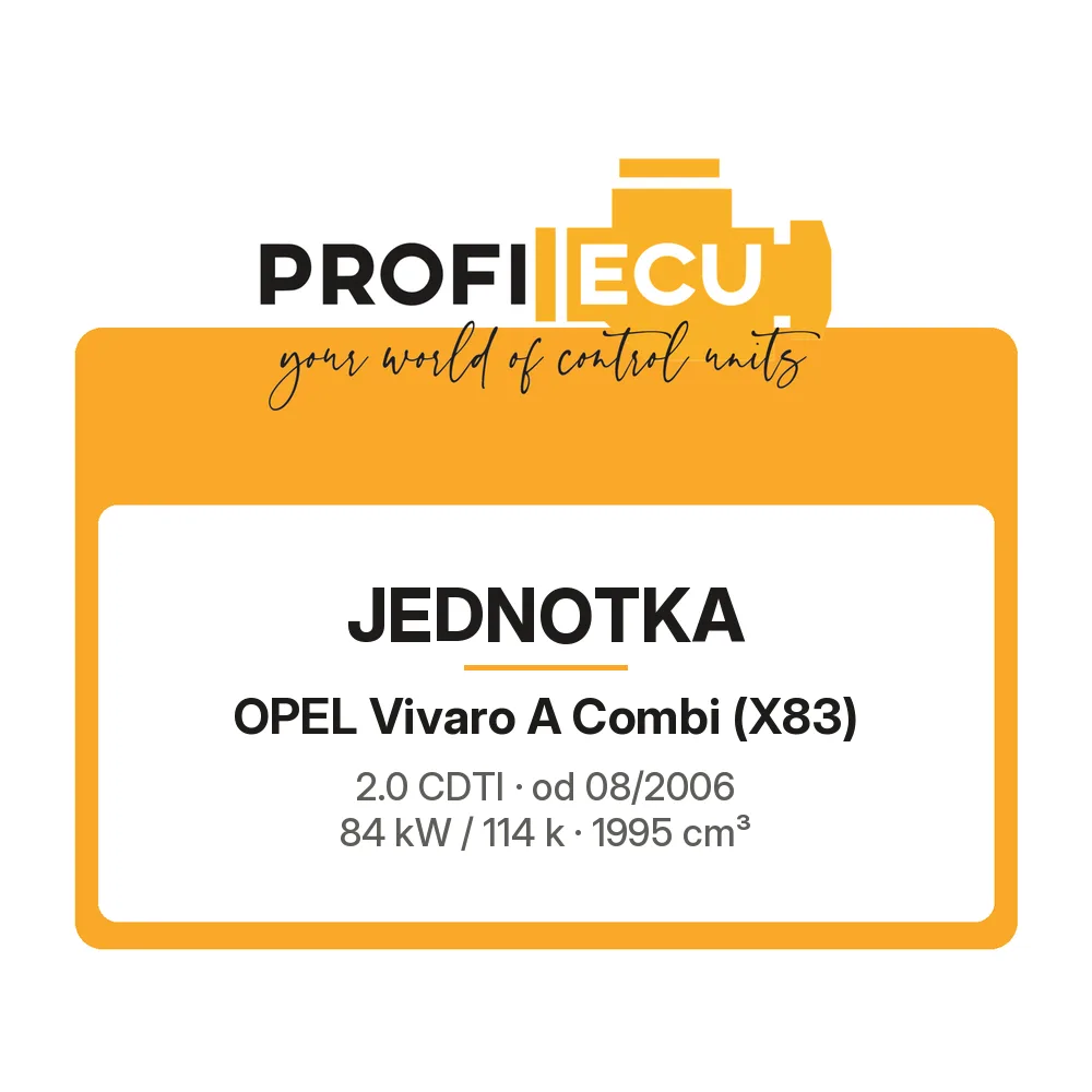 Etiketa ProfiECU: Jednotka pro Opel Vivaro A Combi 2.0 CDTI 84 kW